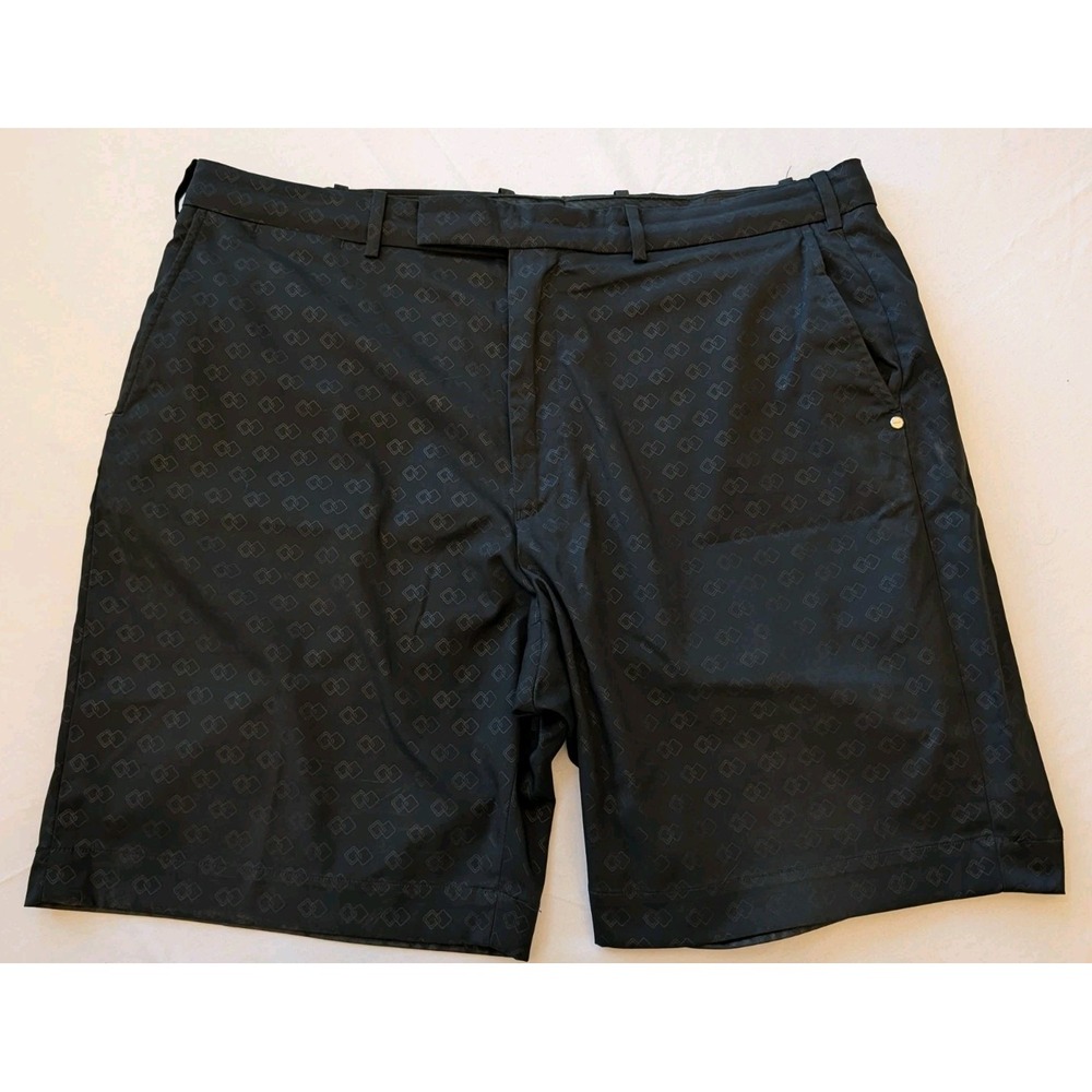 RLX Ralph Lauren Golf Shorts Mens 38 Black Diamond Print Classic Fit Stretch 9"